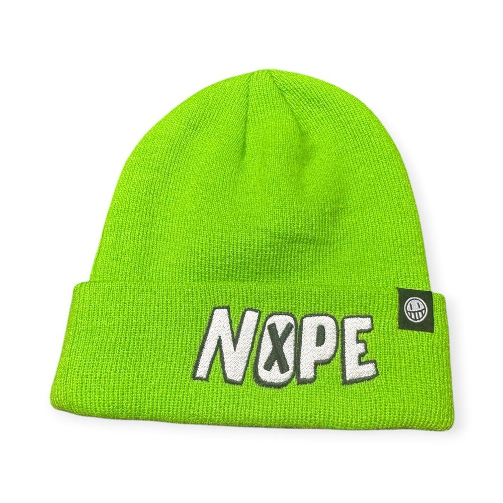 The Boys Nope Beanie Bright Green Rare Retro OSFM